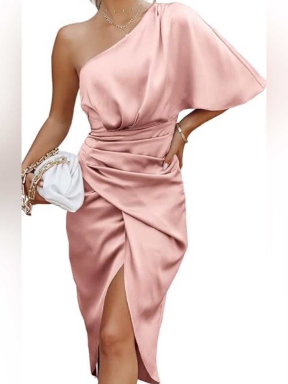 Vintage inspired One-Shoulder Dress Sexy, Soft and feminine NWT size XL